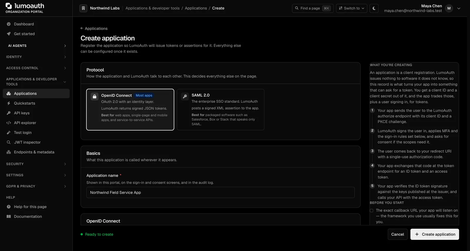 Standards-based sign-in for apps and APIs
